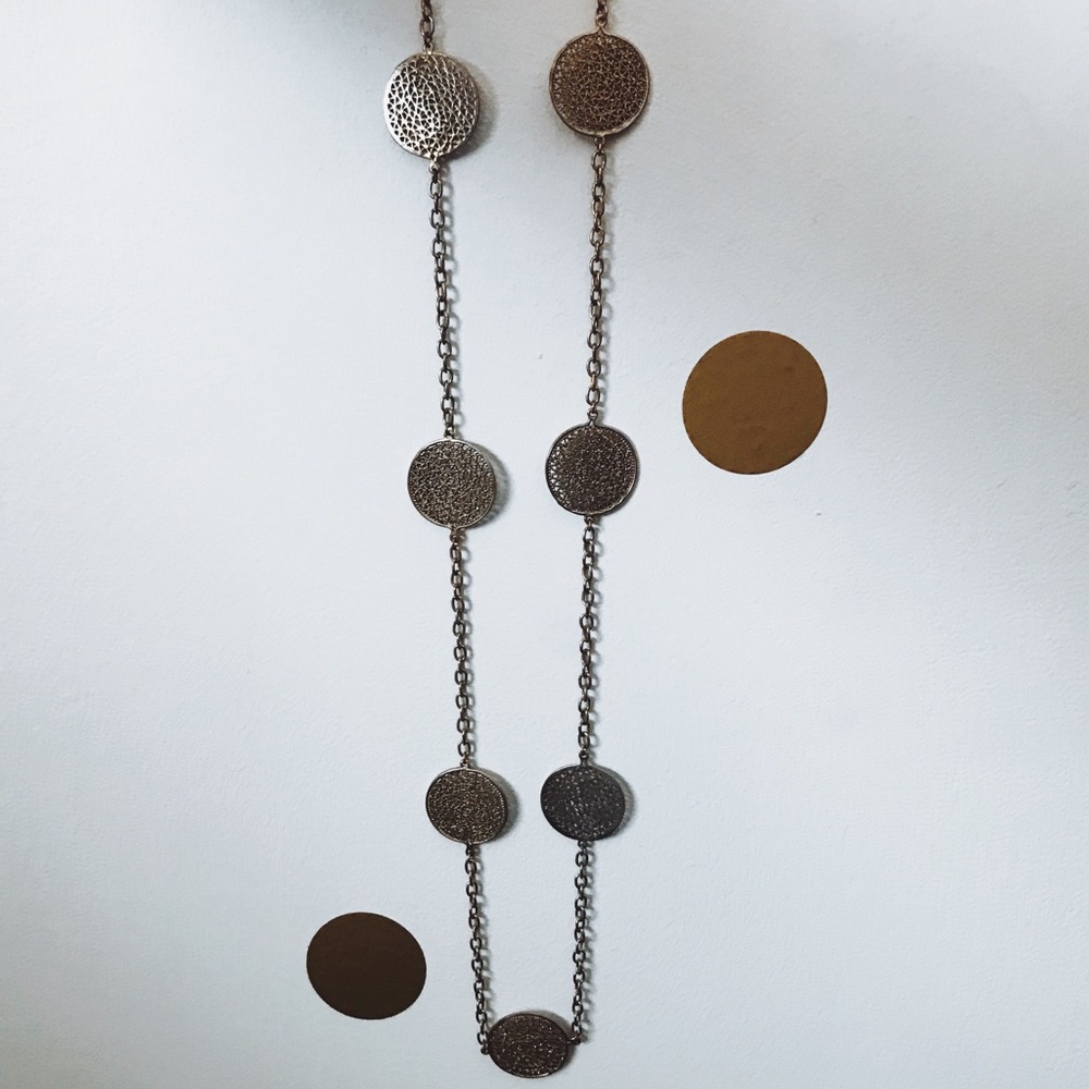 Gold medallion necklace